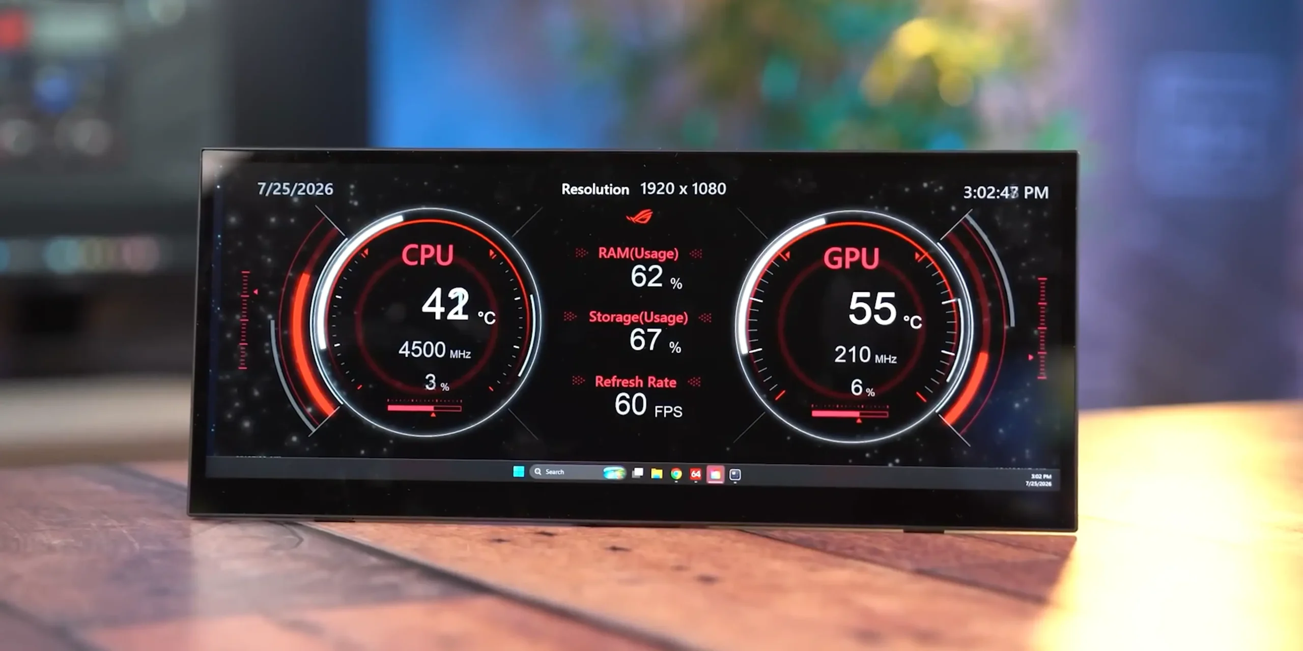ASUS ROG Strix XG129C use case — pomoćni ekran