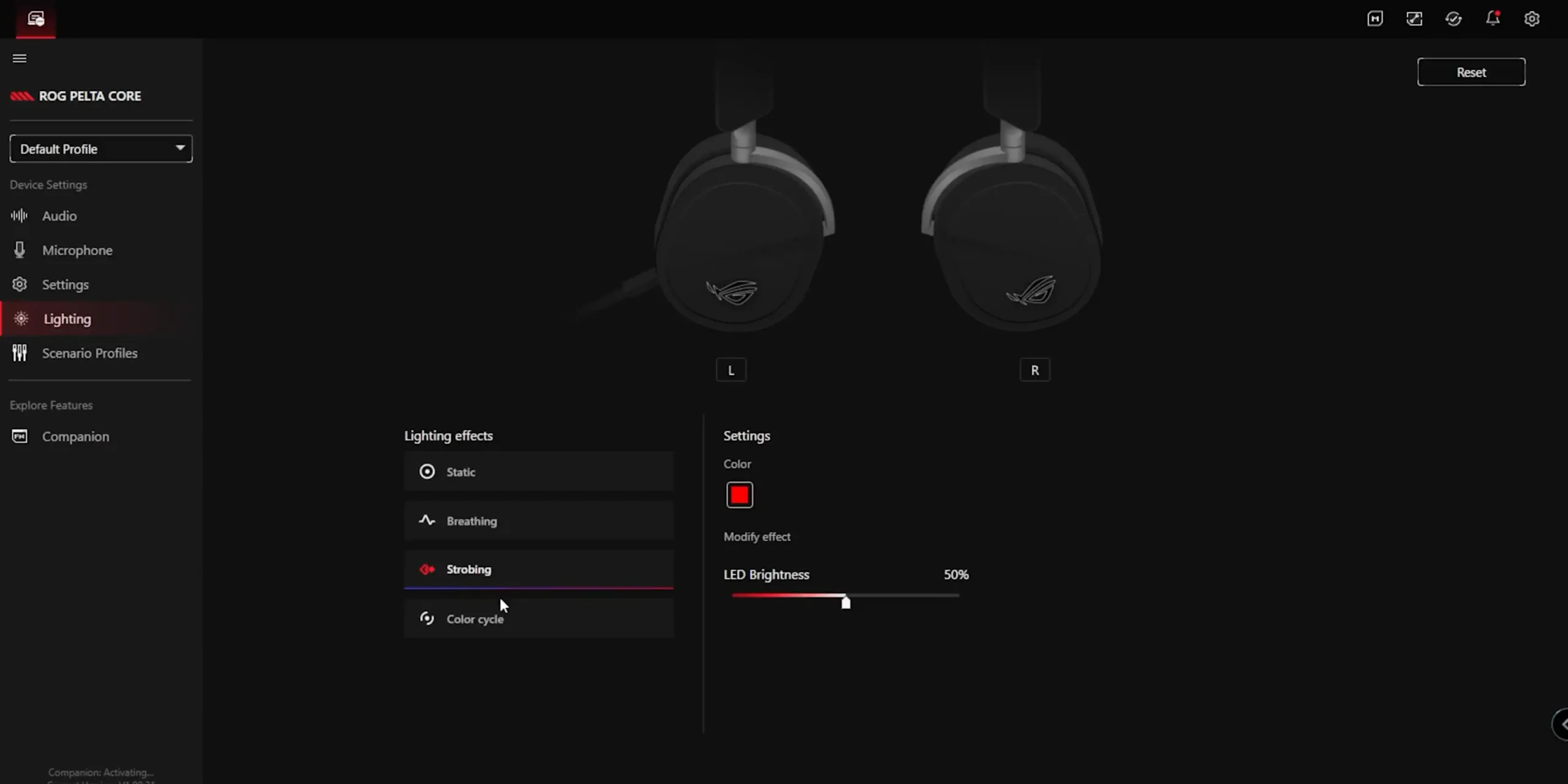 ASUS ROG Pelta Core — Gear Link softver