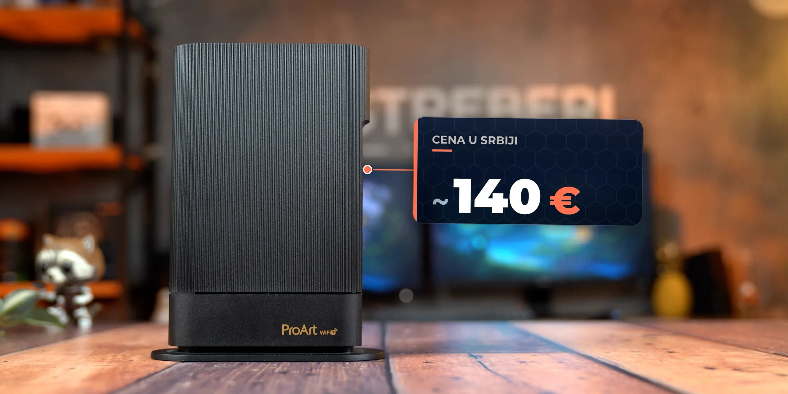 ASUS ProArt PRT-BE5000 WiFi 7 ruter — u radnom okruženju