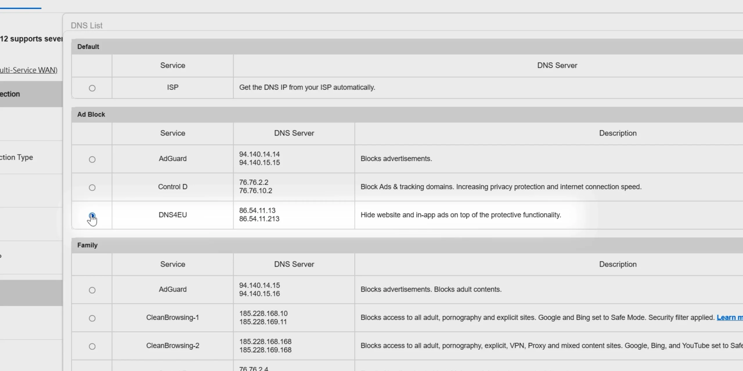 ASUS ZenWiFi BN12 WiFi 8 ruter — DNS4EU blokira phishing