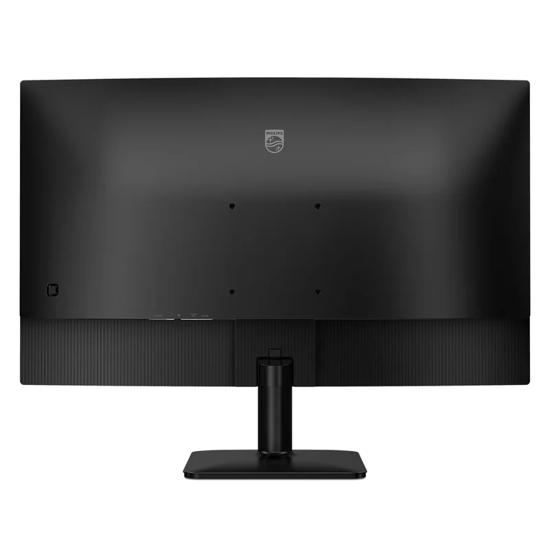 The back view of a Philips 40E1S7900 monitor in black, featuring a VESA mount area and base stand.